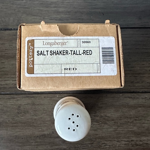 Longaberger Red and White Salt Shaker - Picture 2 of 6